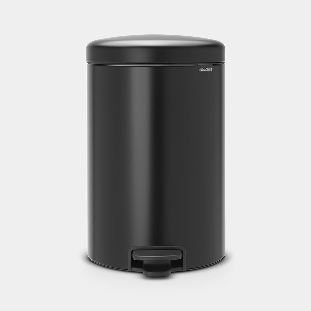 Brabantia Pedal Bin 20 Ltr NewIcon - Matt Black #114106