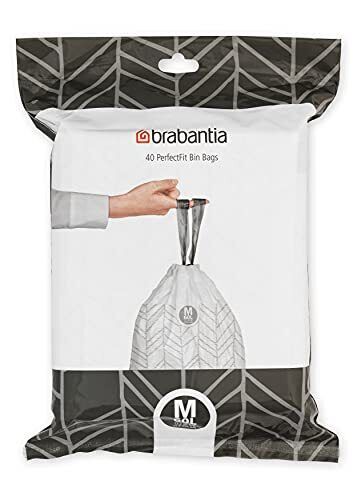 Brabantia Perfect Fit Bin Bags 60 Ltr (40 Bags Code M) - White #138829