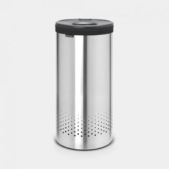 Brabantia Laundry Bin with Plastic Lid 35 Ltr Matt Steel #103469