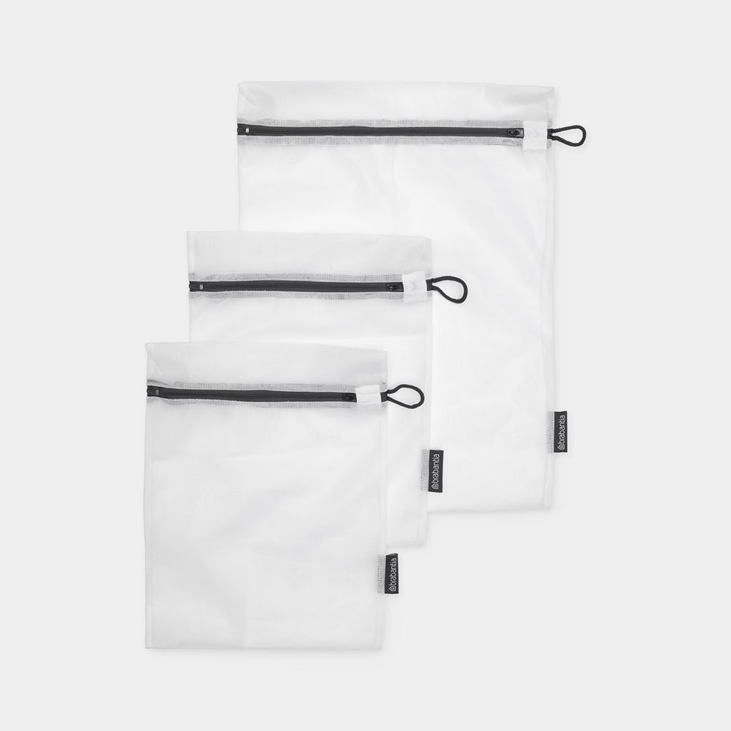 Brabantia Wash Bags, set of 3pcs in 2 sizes, White #149221